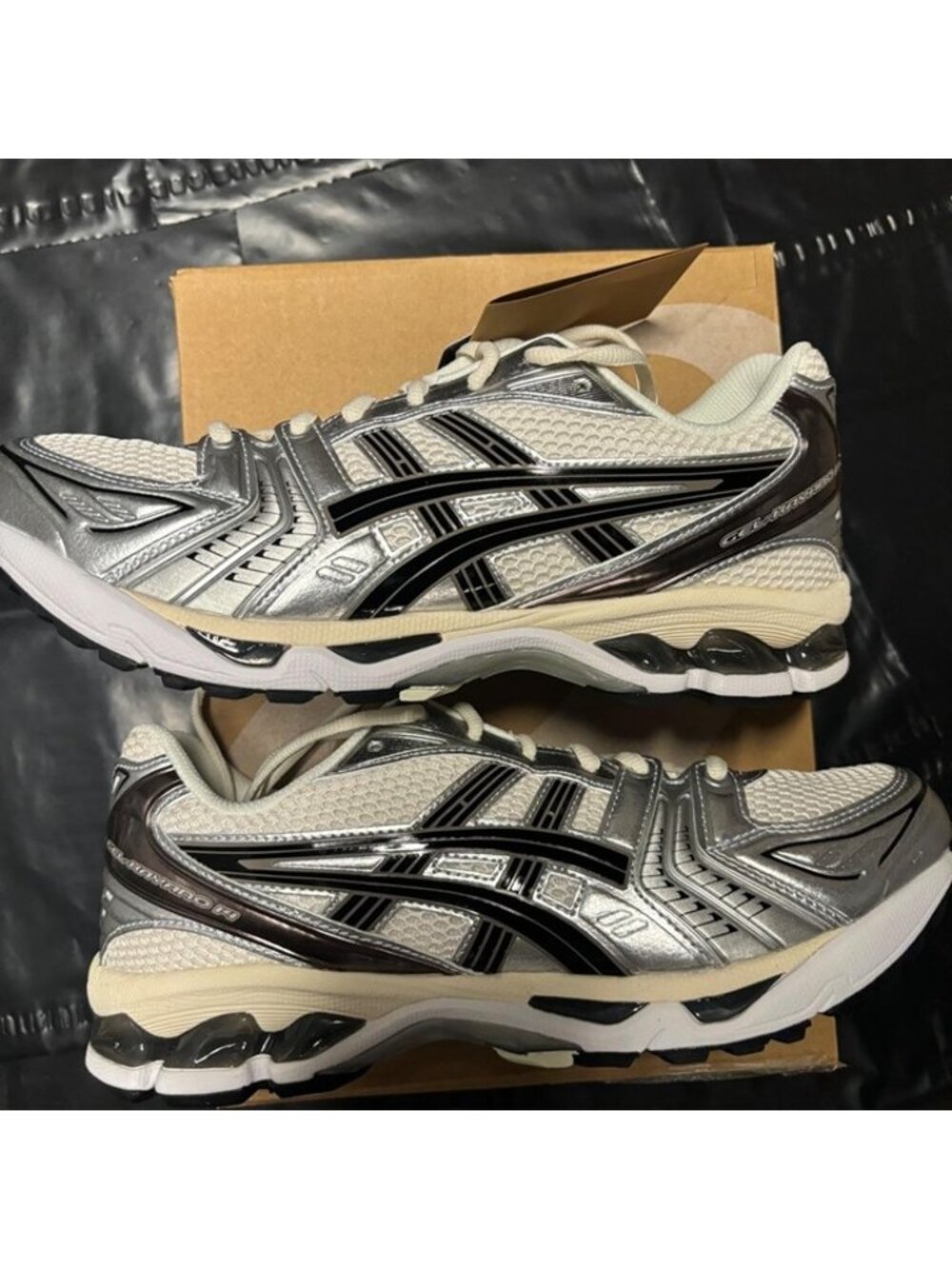 Asics gel-Kayano 14 cream black metallic plum silver ALL SIZES